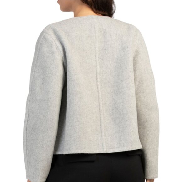 VINCE Wool Blend Double Collarless Jacket NWT - Picture 4 of 4